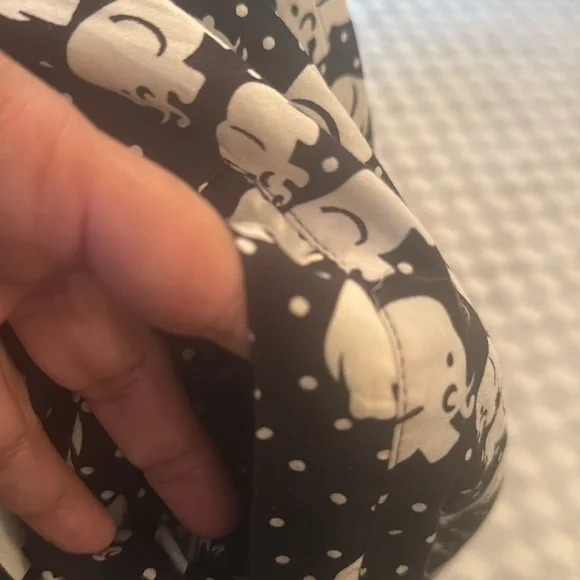 Anthropologie Circ-A-Line elephant strapless dress Black & White No Belt Size 8 - Picture 6 of 8